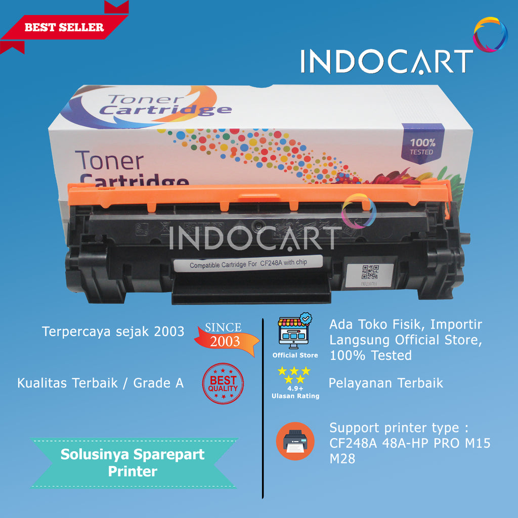 Toner Cartridge Compatible CF248A 48A-Printer LaserJet HP M15 M28