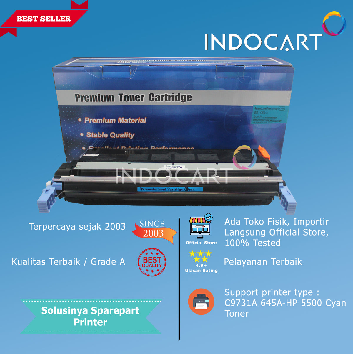 Toner Cartridge Compatible C9730A C9731A C9732A C9733A 645A-HP 5500