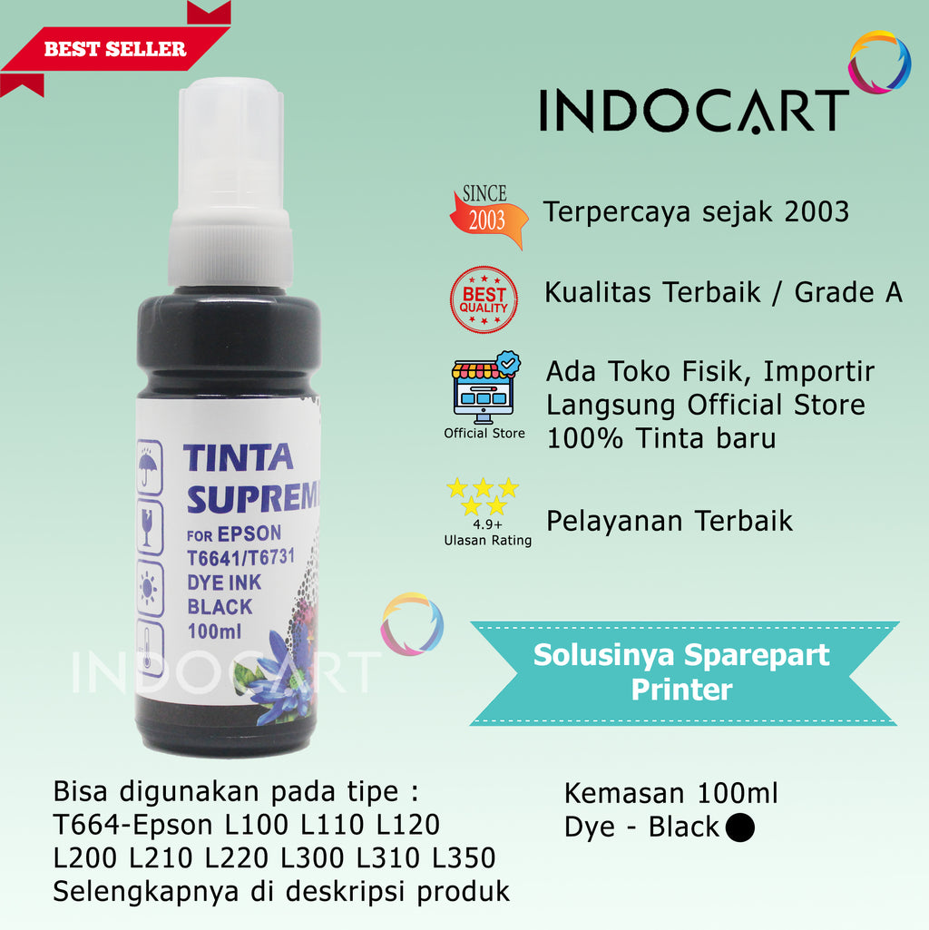Tinta Refill Printer Epson - 100ml - Supreme - Dye Color