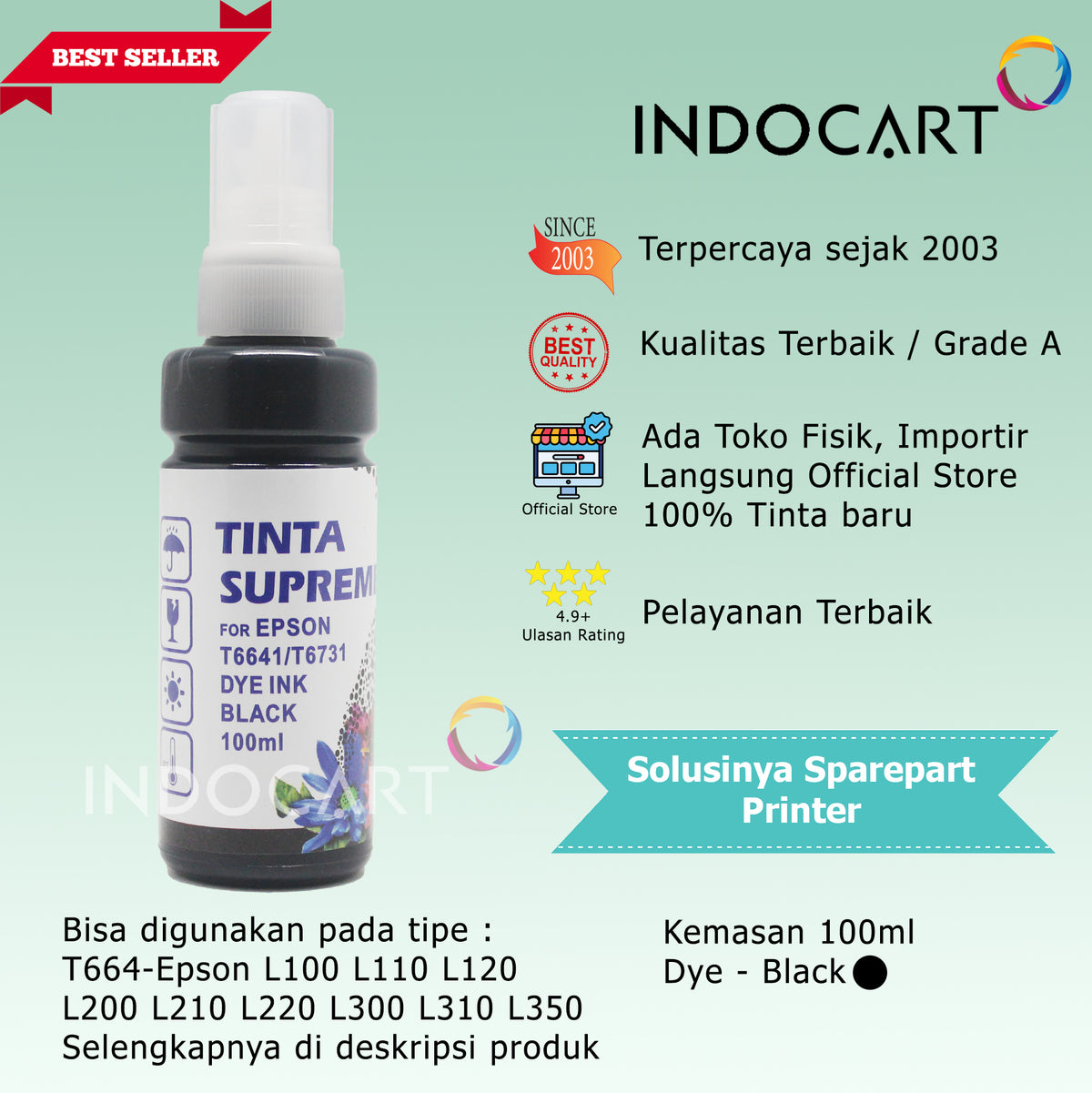 Tinta Refill Printer Epson - 100ml - Supreme - Dye Color