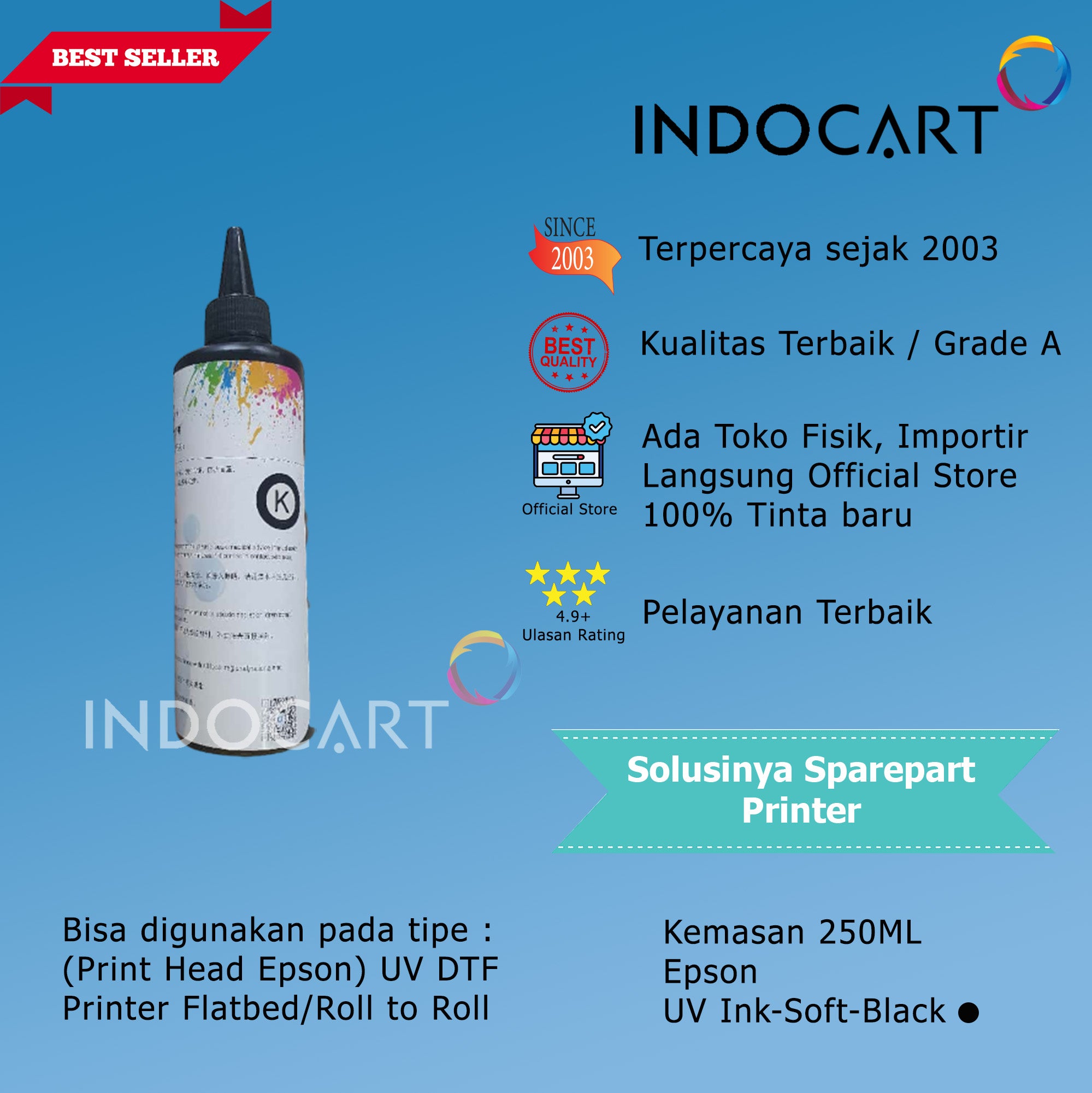 Tinta UV DTF Epson Direct Transfer Film Premium Ink-Soft 250ml