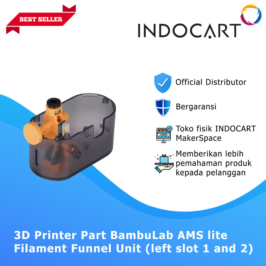 3D Printer Parts BambuLab AMS Lite Filament Funnel Unit-Left Slot 1 and 2