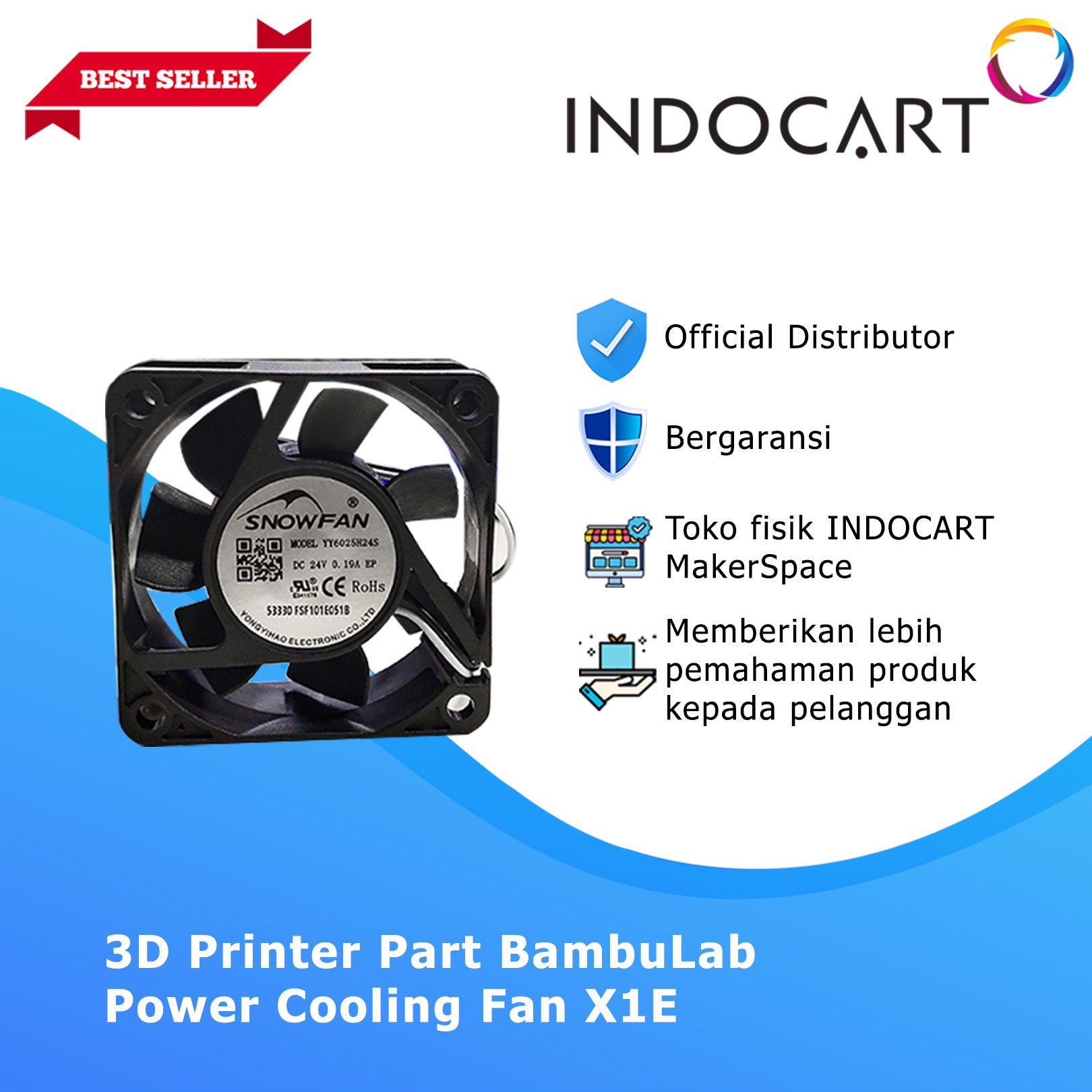 3D Printer Parts BambuLab Power Cooling Fan BambuLab X1E
