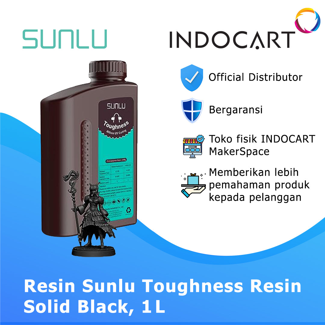 3D Printer Resin SUNLU High Toughness Solid Black-1kg