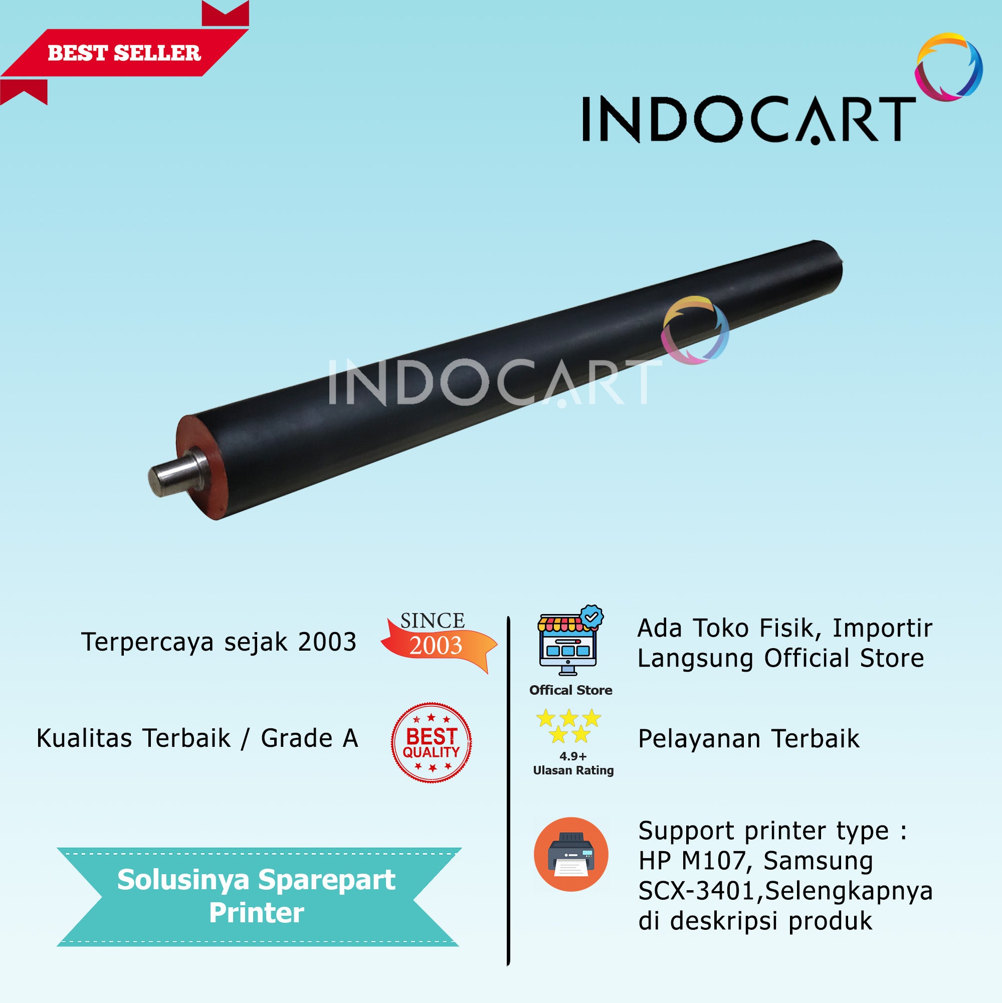 Lower Fuser Pressure Roller-HP M107 M135 M137 Samsung SCX-3401