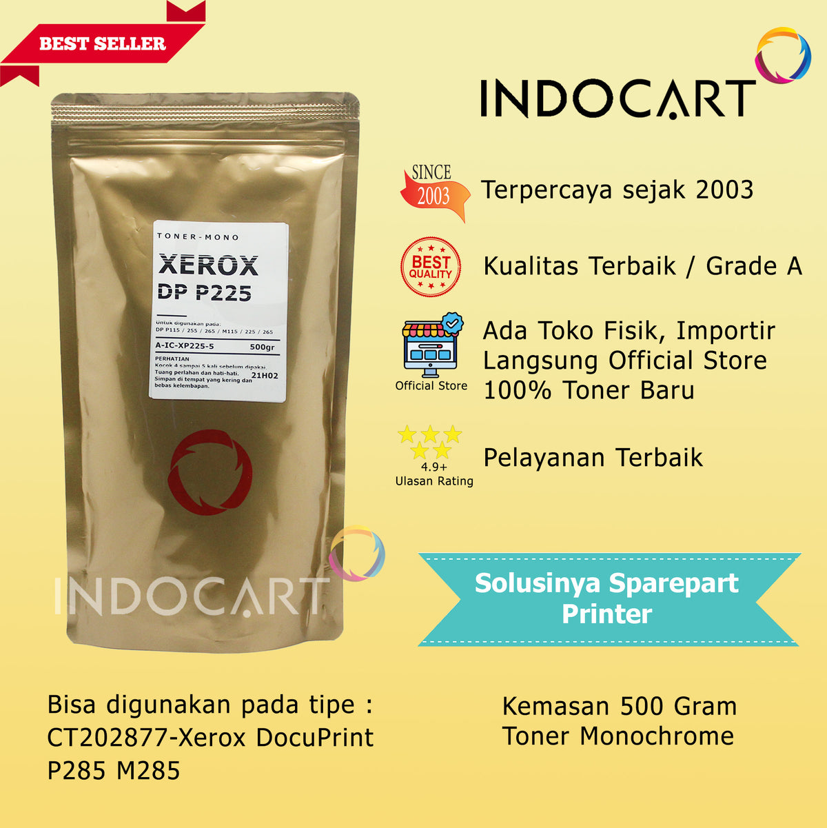 Serbuk Toner Jepang CT202877 CT202878-Xerox DocuPrint P285 M285