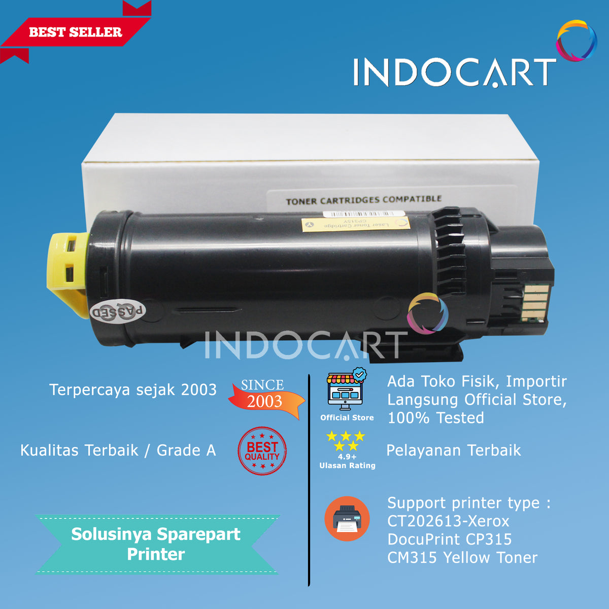 Toner Cartridge Compatible CT202610 CT202611 CT202612 CT202613-Xerox DocuPrint CP315 CM315