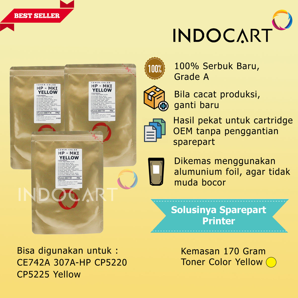 Serbuk Toner Warna Mitsubishi-131A 655A 658A 659A-HP M251 M276 M652 M653 M751 M776 (35gr-170gr)