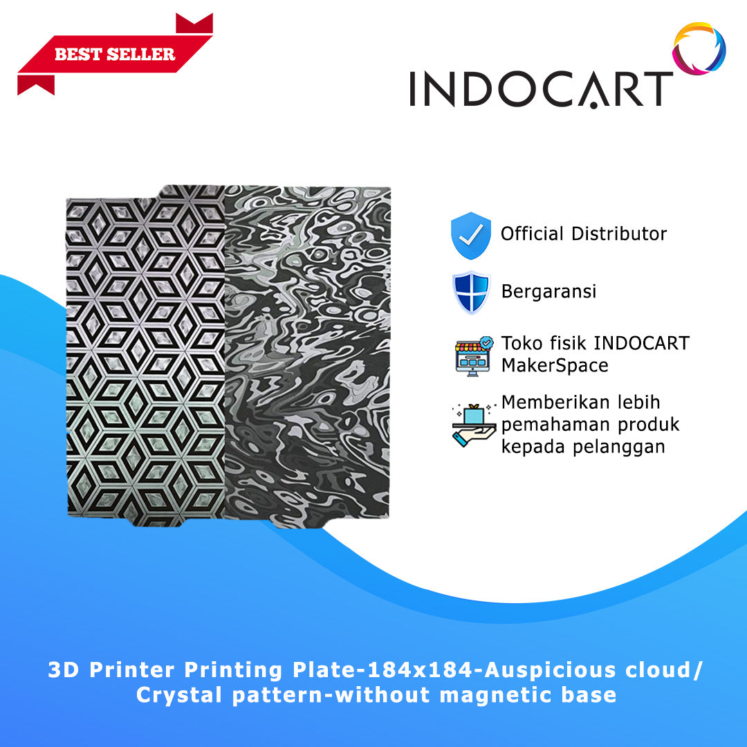 3D Printer Printing Plate Auspicious Cloud/Crystal Pattern without Magnetic Base