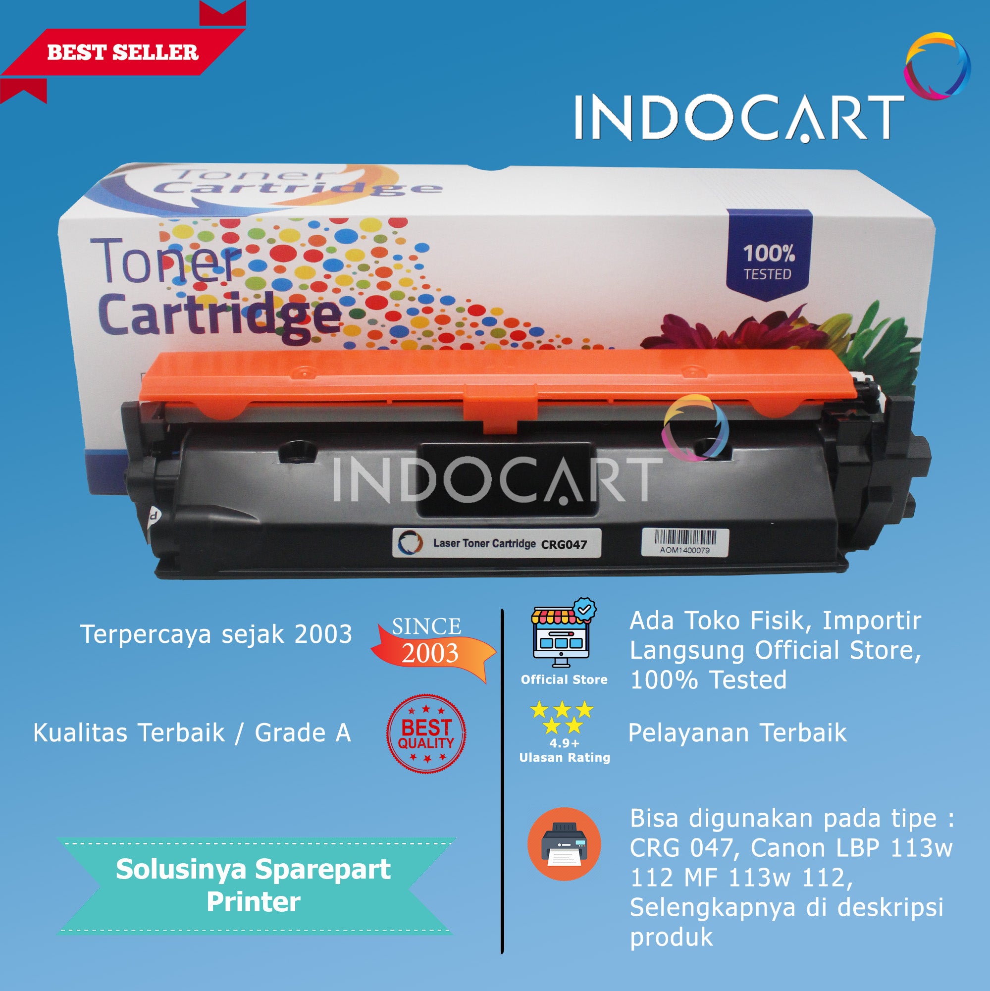 Toner Cartridge Compatible CRG 047-Canon LBP 113w 112 MF 113w 112