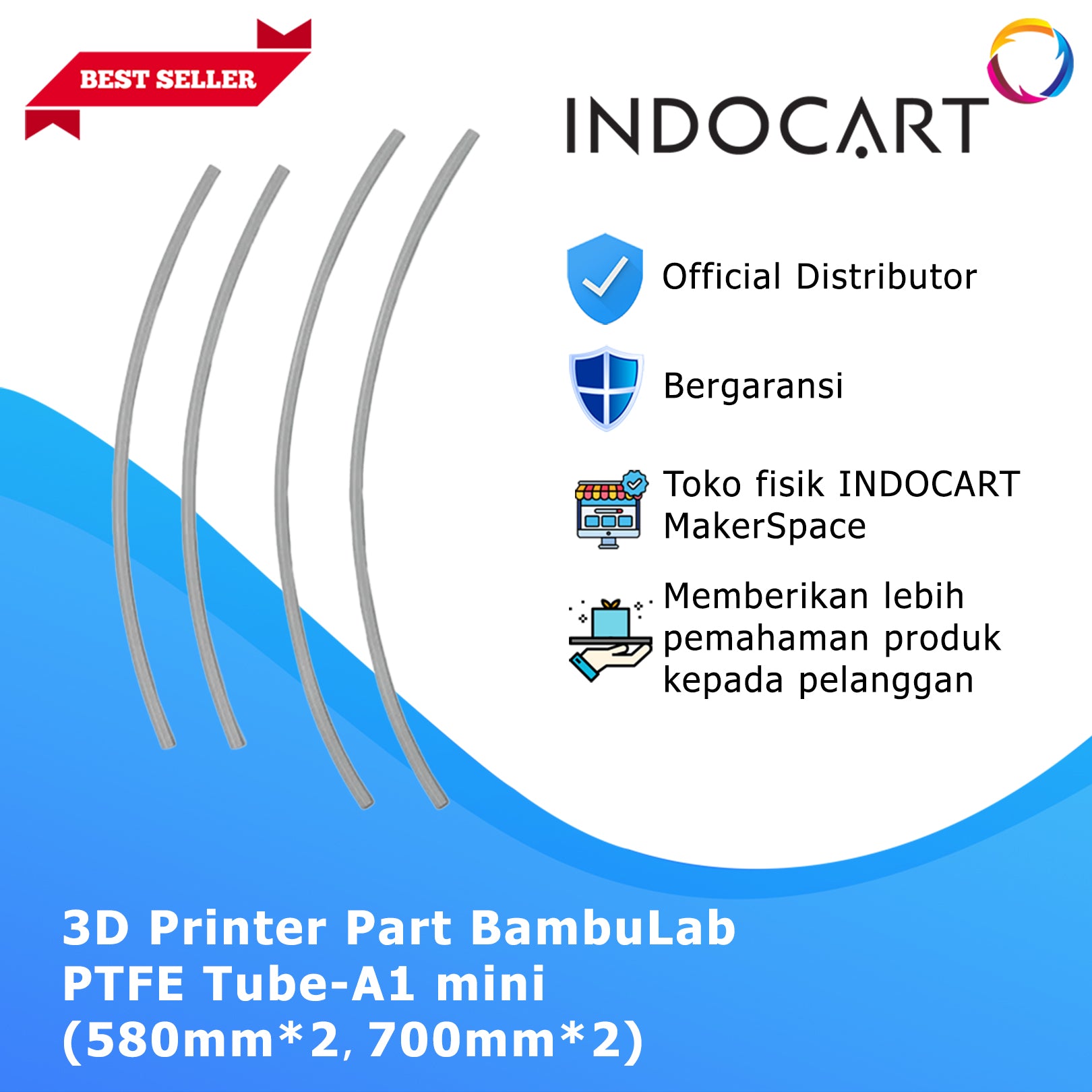 3D Printer Parts BambuLab Bambu PTFE Tube 580,700mm BambuLab A1 Mini