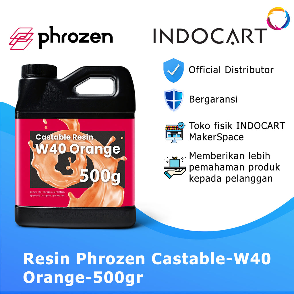 3D Printer Resin Phrozen Wax 40 Castable Jewelry W40 Orange 500gr