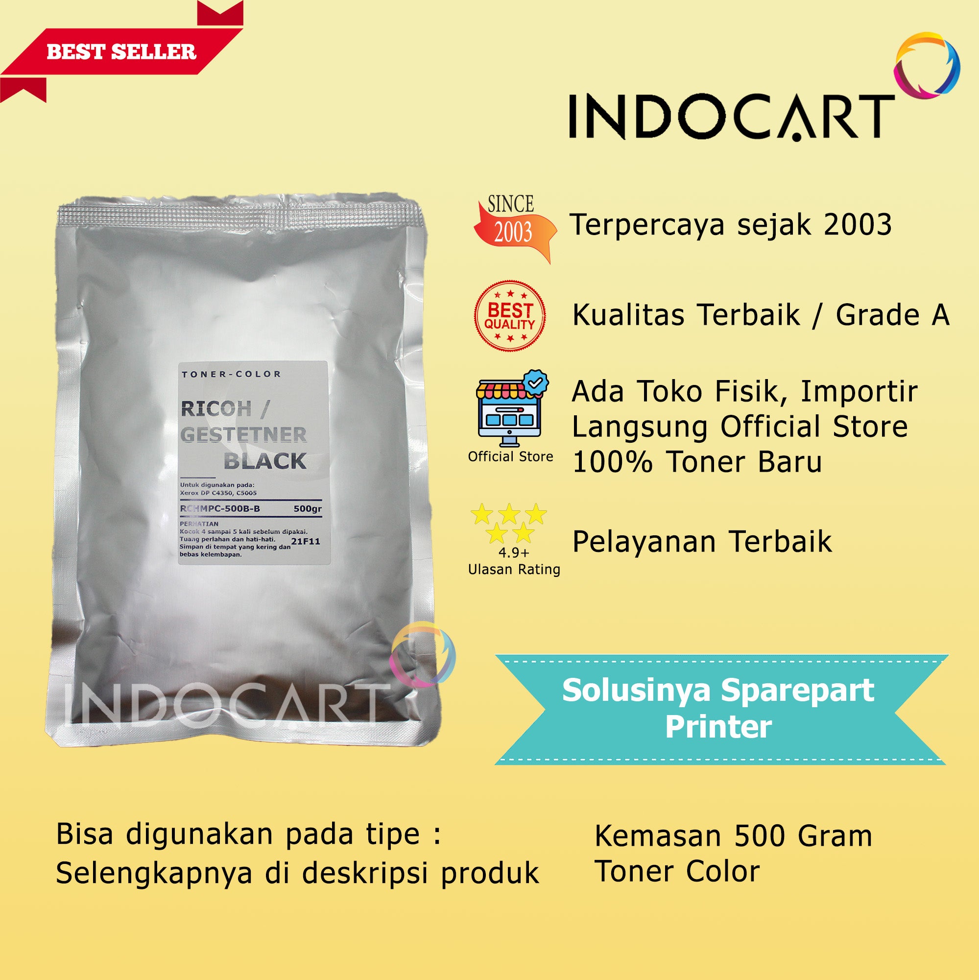 Serbuk Toner Warna-Ricoh Aficio Gestetner MPC 3002 3502 4502 5502