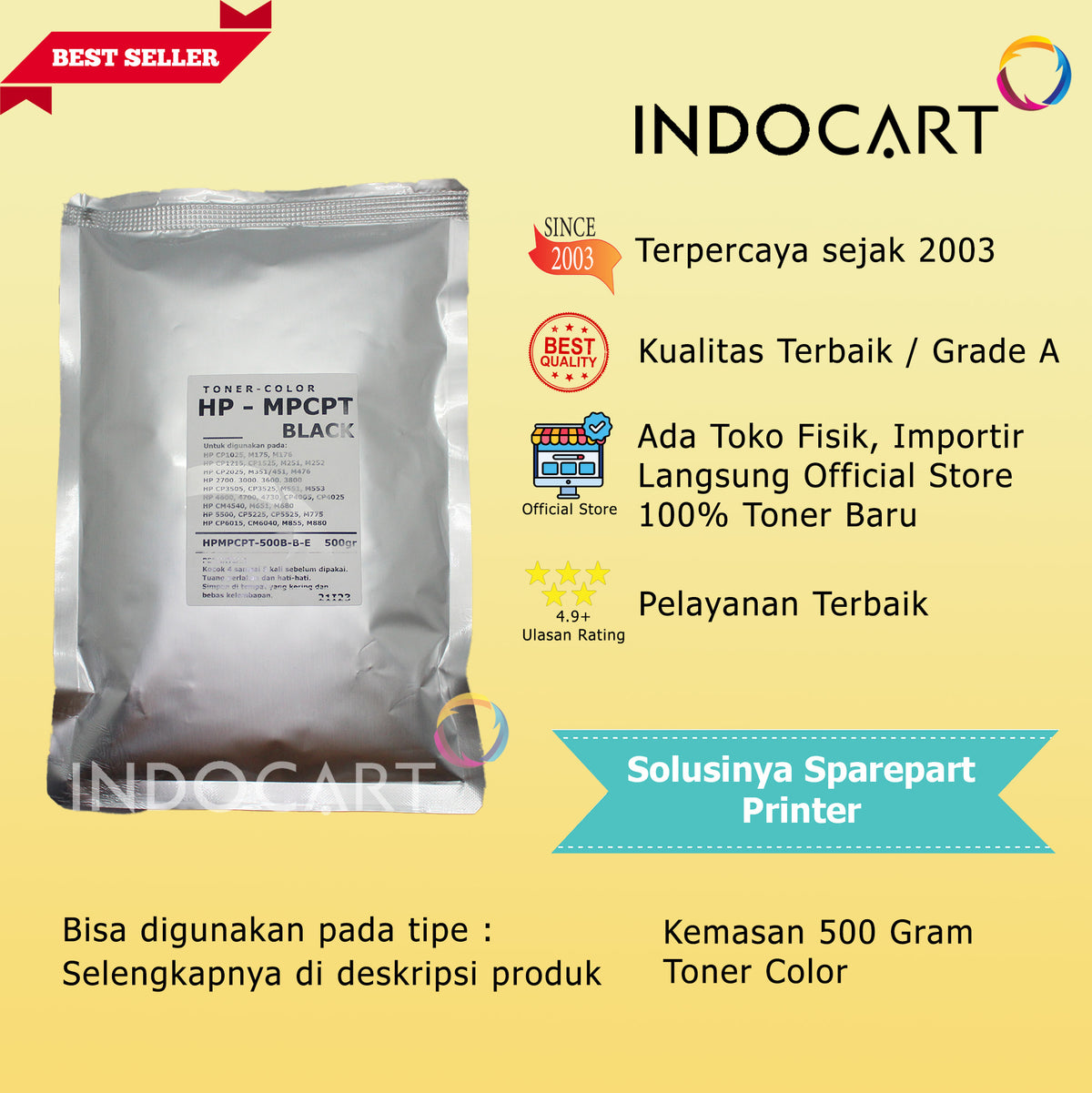 Serbuk Toner Warna MPCPT 823A 824A 825A-HP LaserJet CP6015 CM6040 (300gr-1kg)