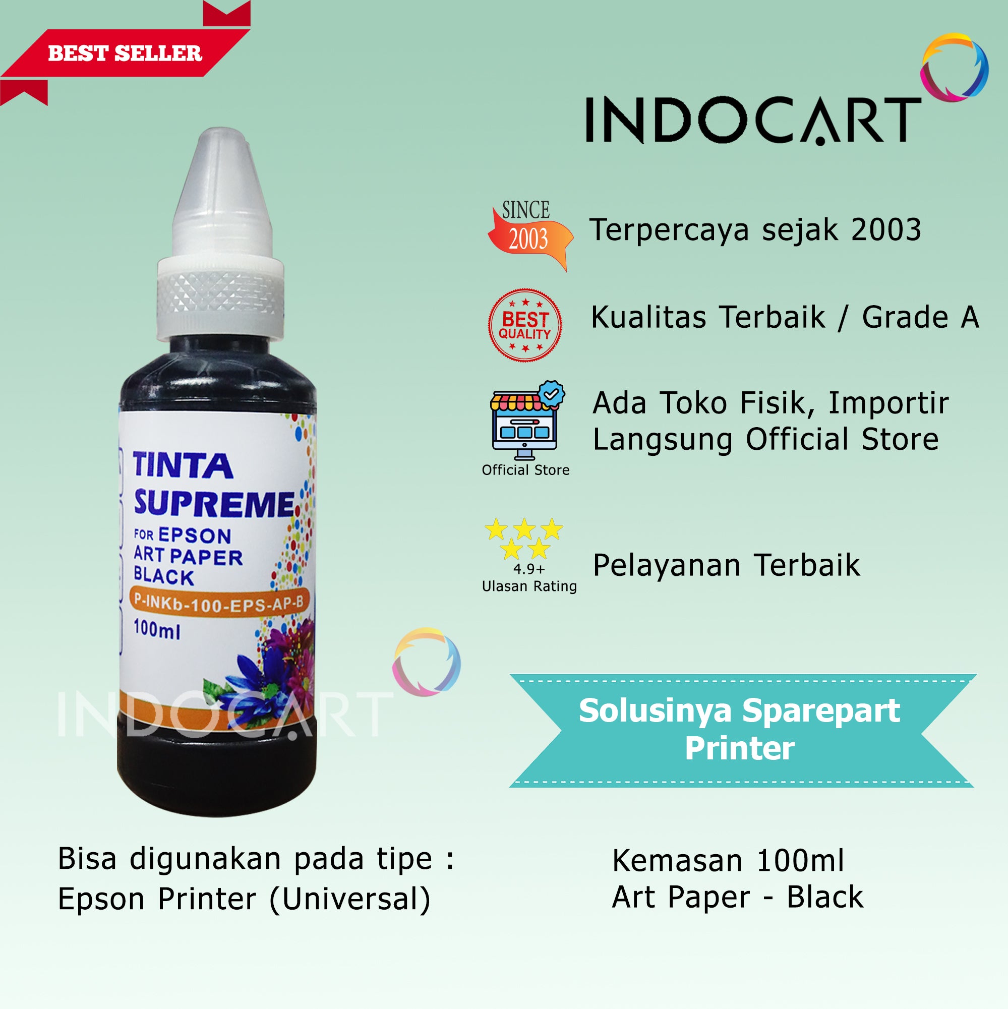 IndoCart Tinta Refill Printer Epson-Art Paper Ink-100ml