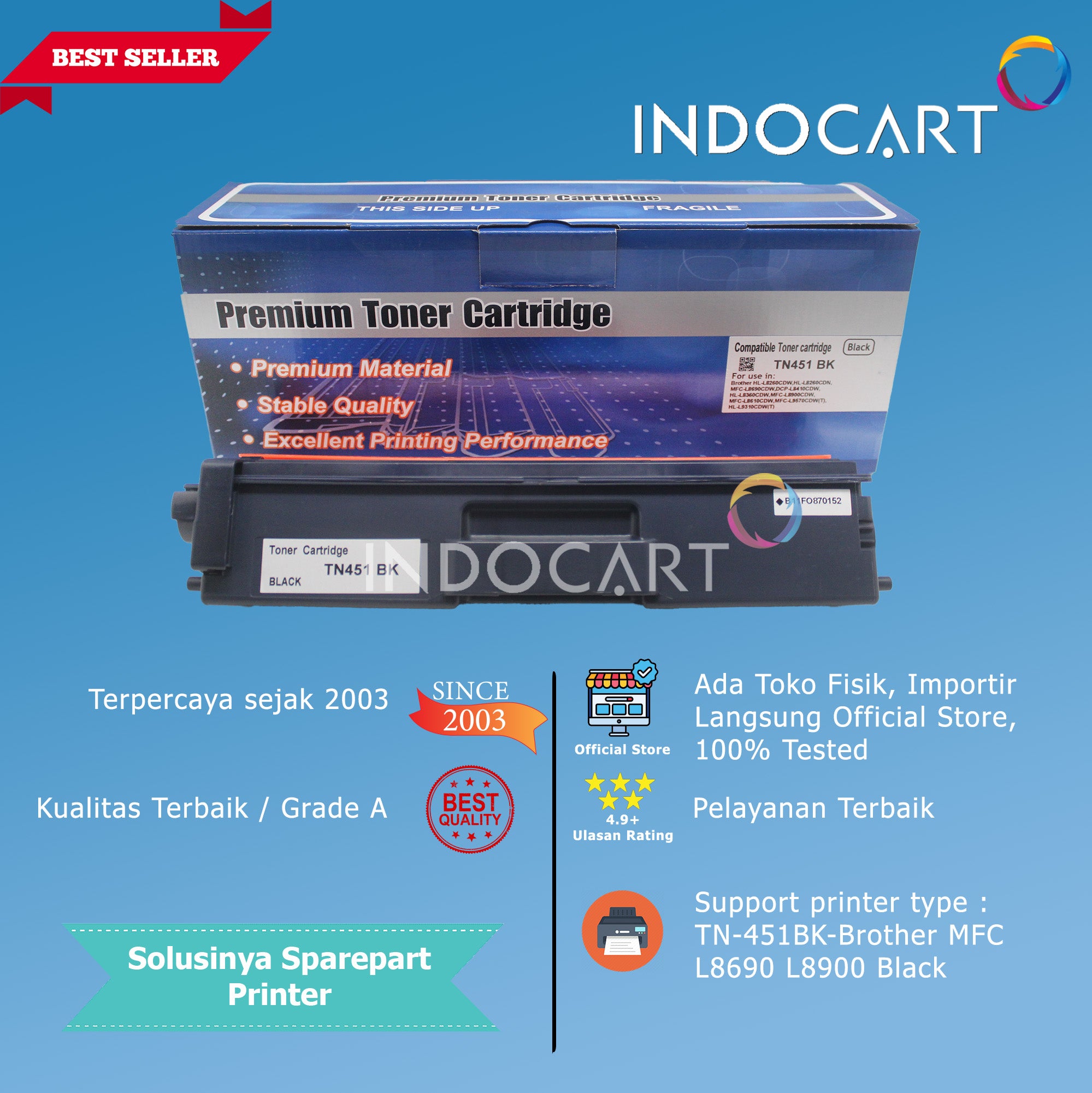 Toner Cartridge Compatible TN-451-Printer Brother MFC L8690 L8900