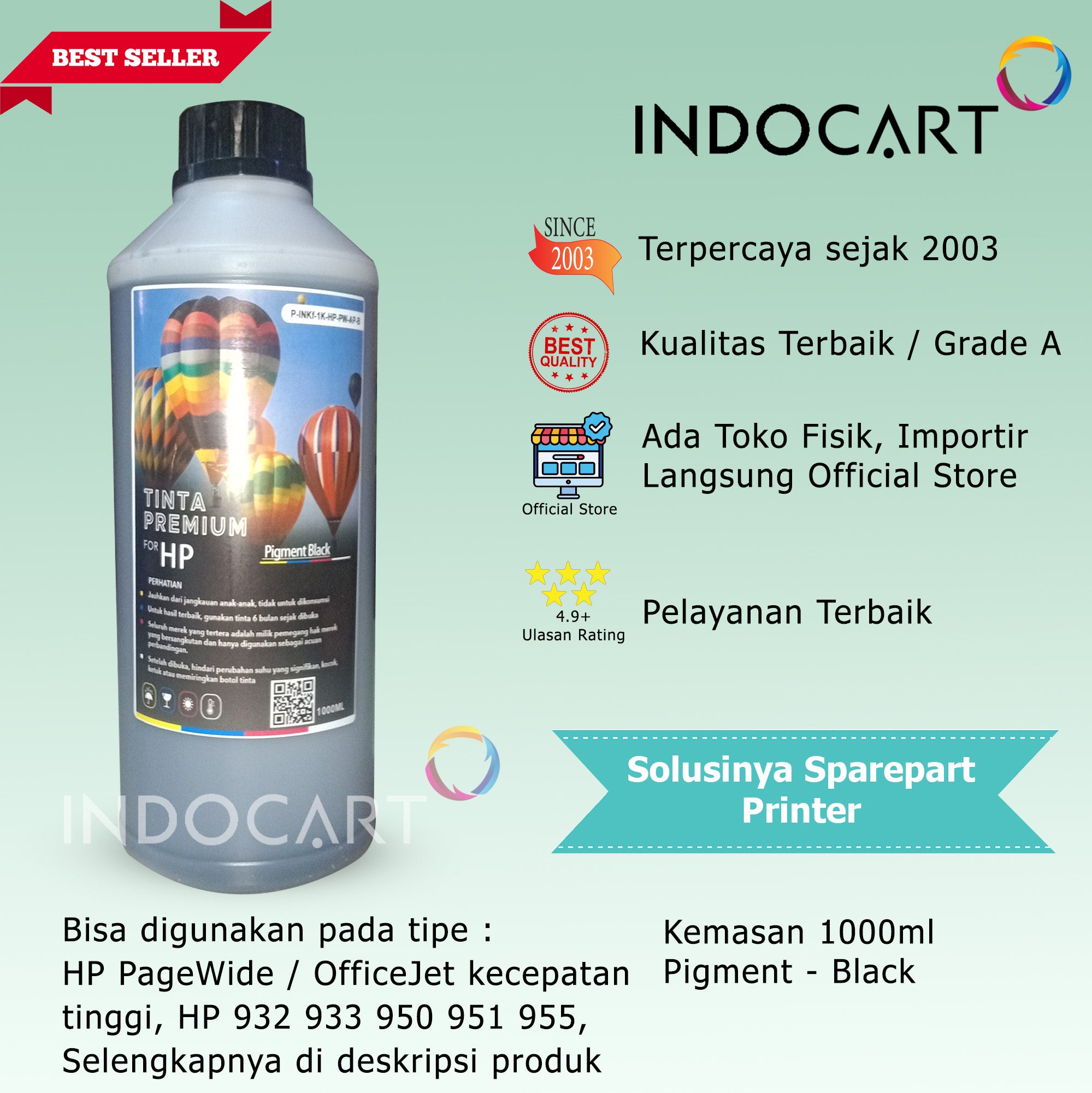 IndoCart Tinta HP OfficeJet 932 933 950 951 955-Pigment-1kg