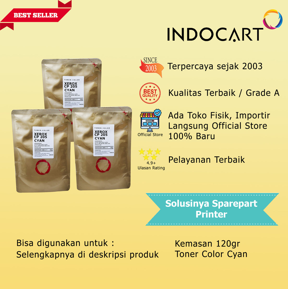 Serbuk Toner Warna Jepang-FujiFilm Apeos C325 C325df C325dw (40gr-120gr)