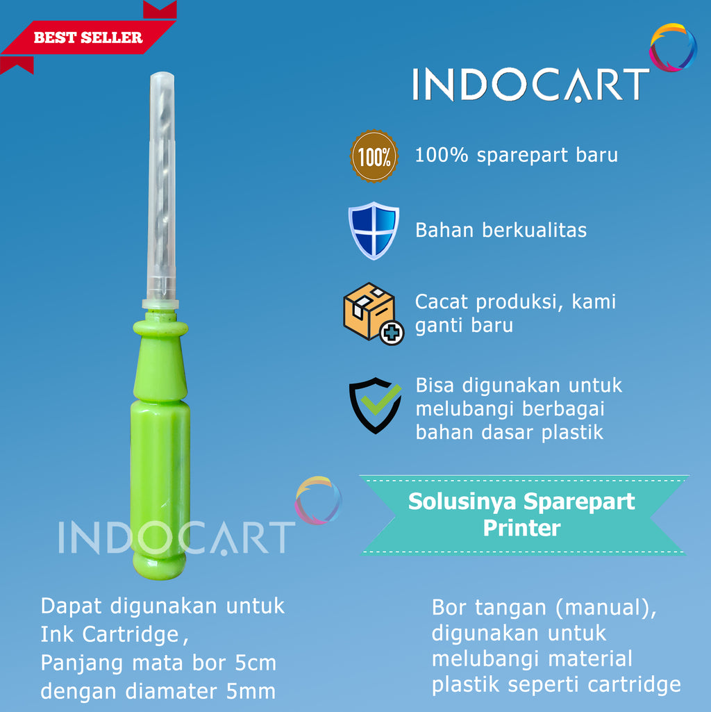 Hand Drill-Obeng Bor Tangan-Printer Inkjet Cartridge Infus Modif CISS