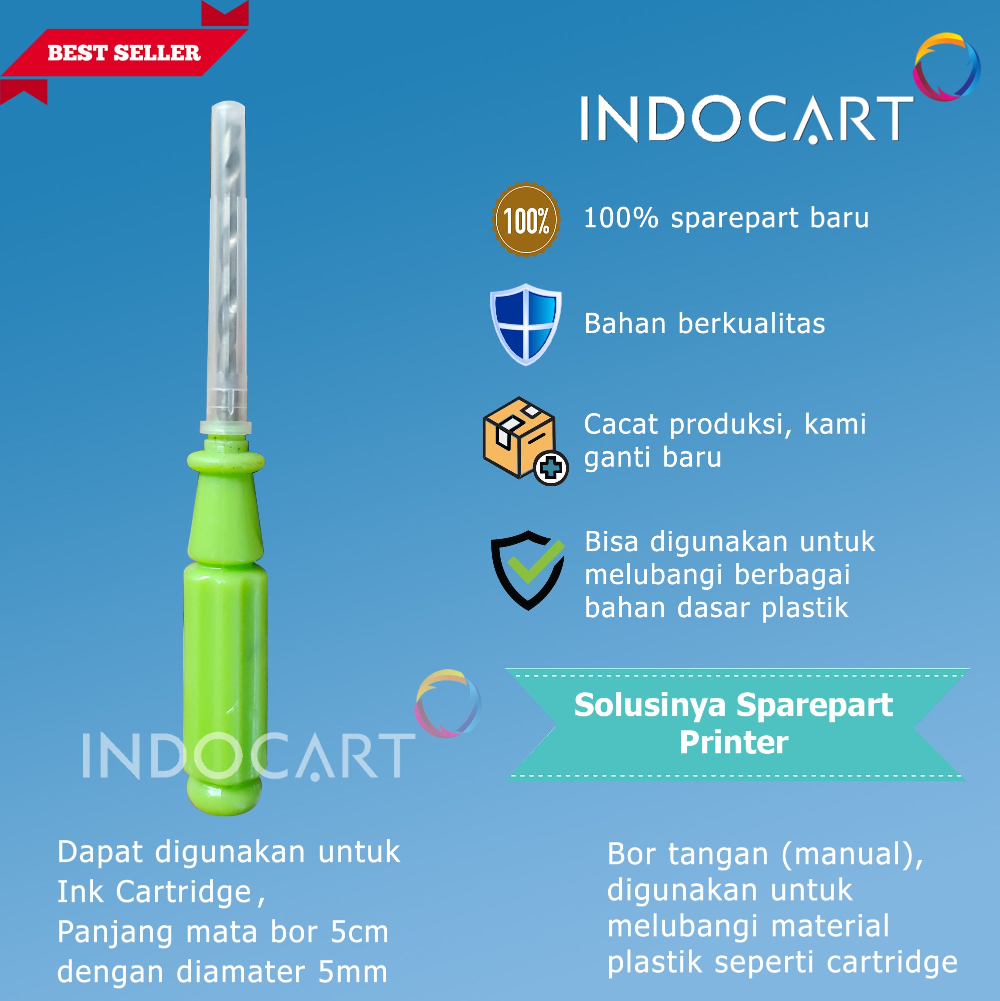 Hand Drill-Obeng Bor Tangan-Printer Inkjet Cartridge Infus Modif CISS