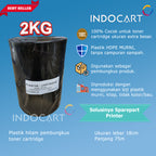 Plastik hitam-lebar 18cm-pembungkus toner cartridge-2kg-75m