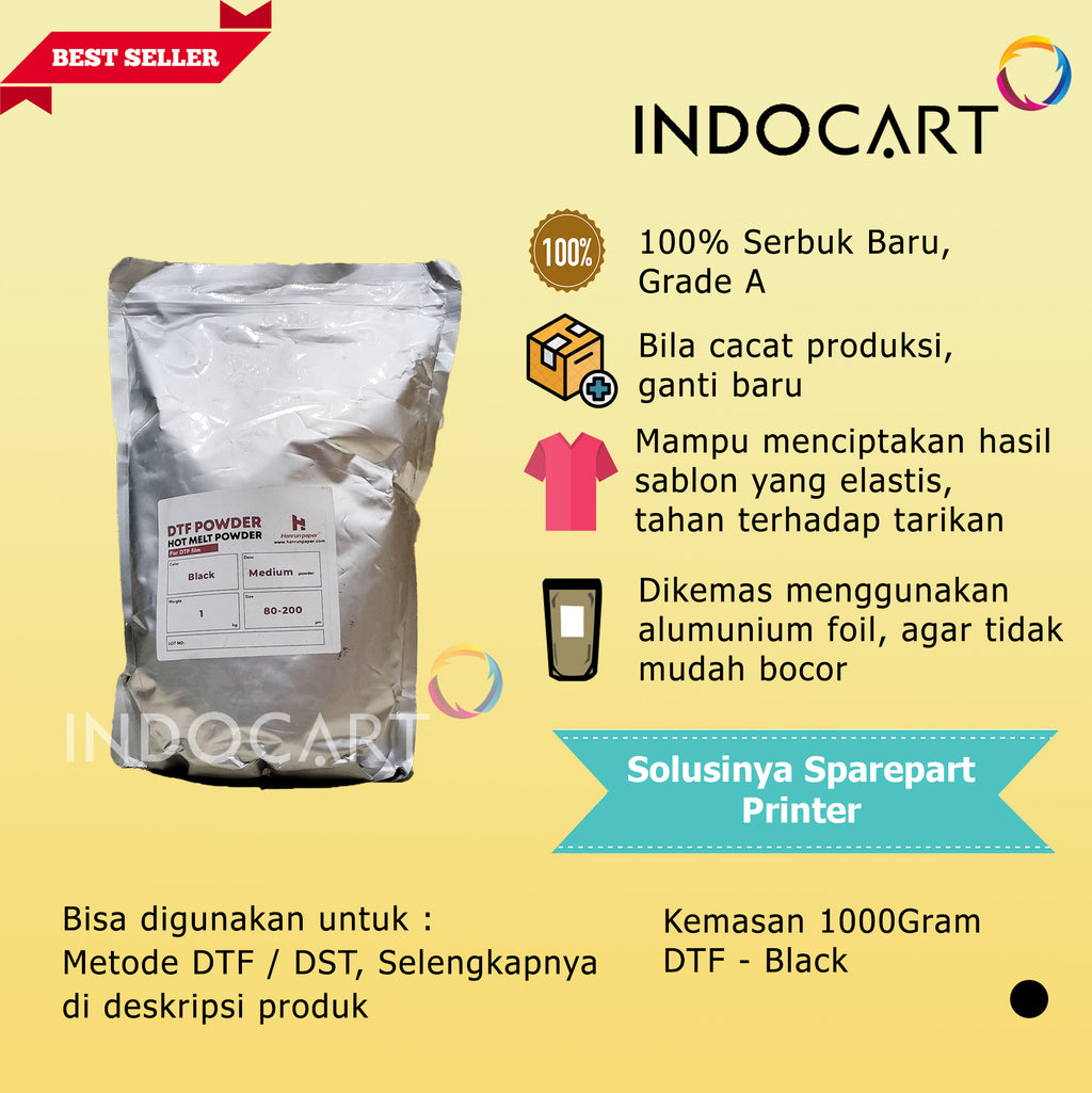 Tepung Powder TPU Sablon DTF Digital Transfer Film-1Kg
