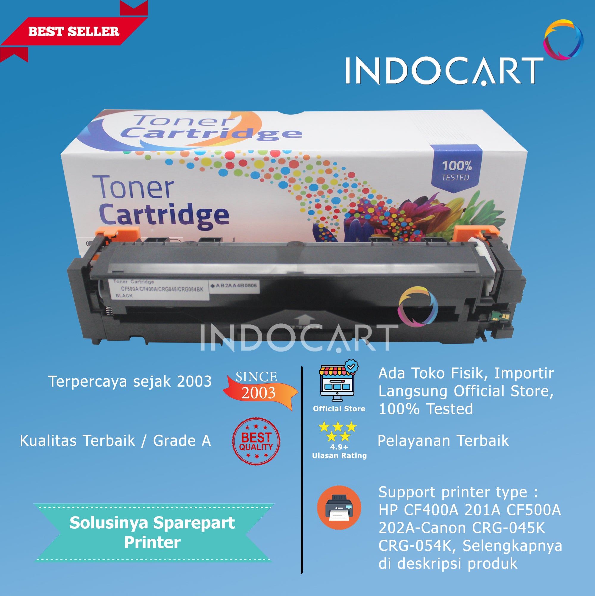 Toner Cartridge Compatible CF400A CF401A CF402A CF403A 201A-HP CLJ M252 M274 M277