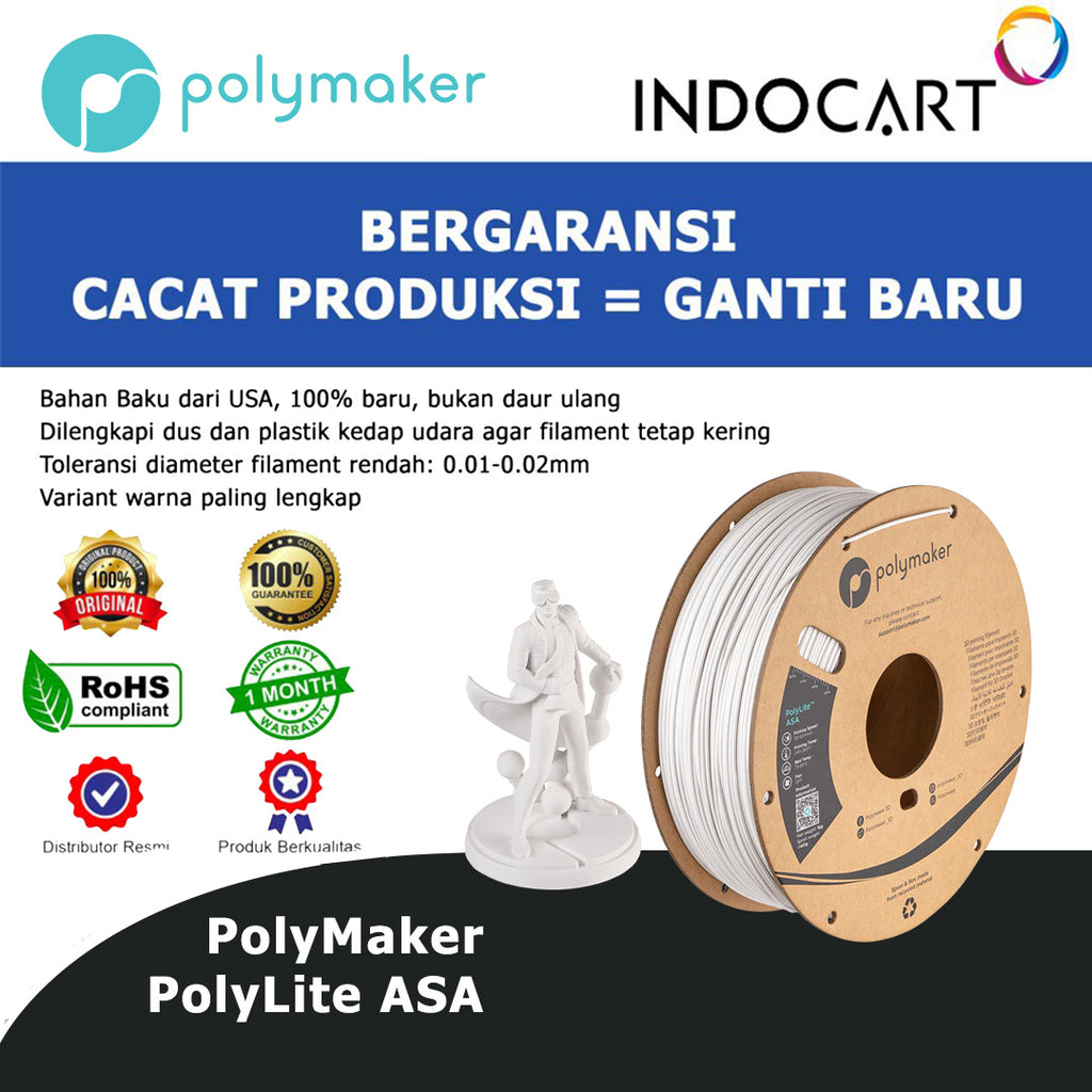 3D Printer Filament PolyMaker PolyLite ASA 1.75mm 1Kg