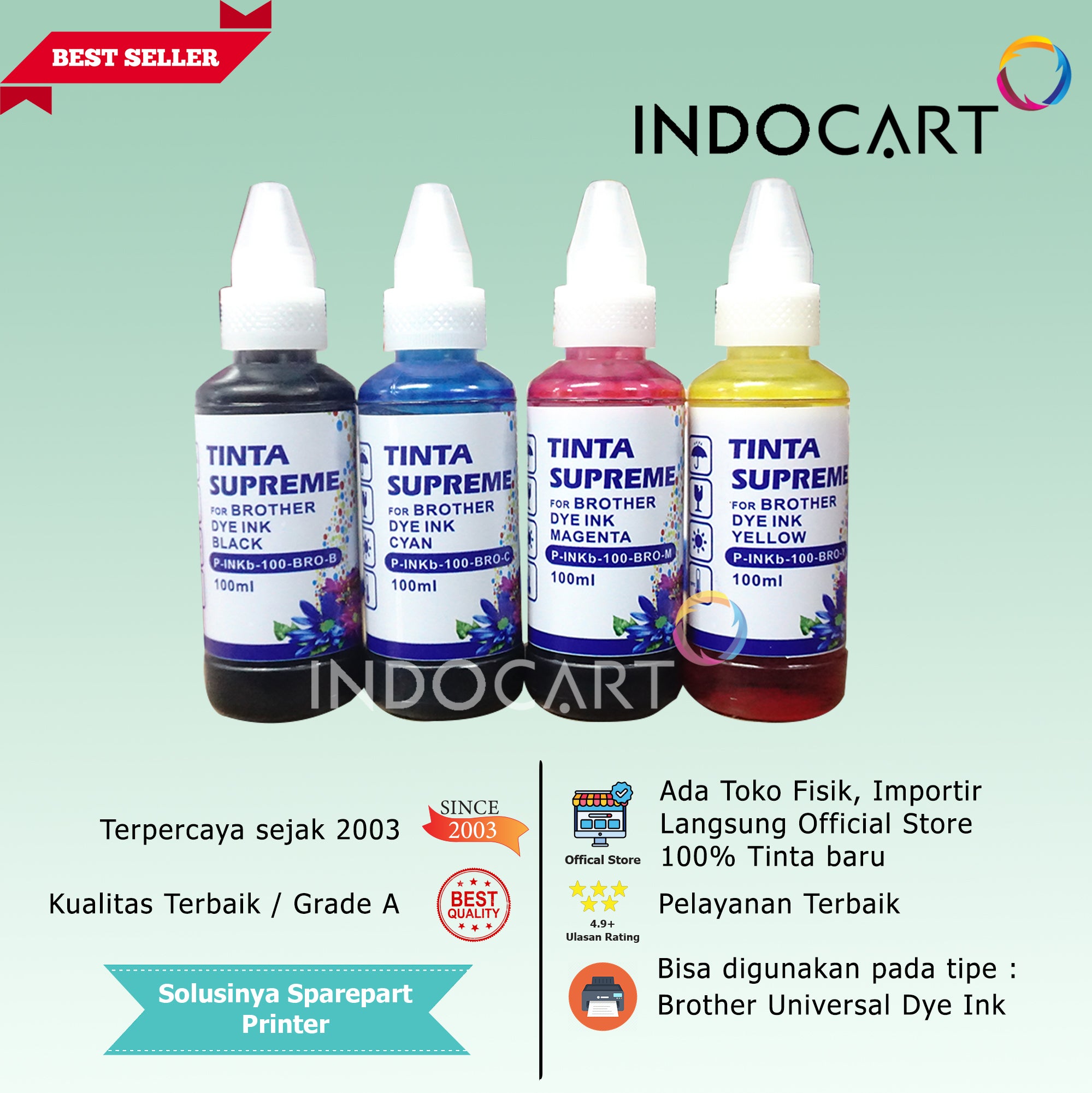 Tinta Refill Printer Brother-100ml Supreme-Dye Color