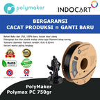 3D Printer Filament PolyMaker PolyMax PC PolyCarbonate 1.75mm 750gr