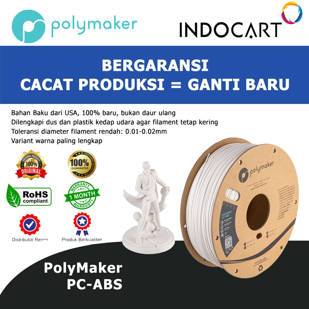 3D Printer Filament PolyMaker PC PolyCarbonate ABS 1.75mm 1Kg