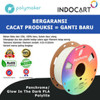 3D Printer Filament PolyMaker PolyLite PLA Glow In The Dark 1.75mm 1Kg