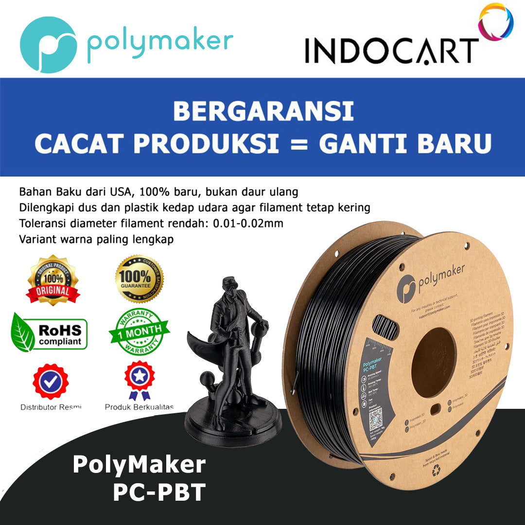 3D Printer Filament PolyMaker PC PBT PolyCarbonate Blend 1.75mm 1Kg