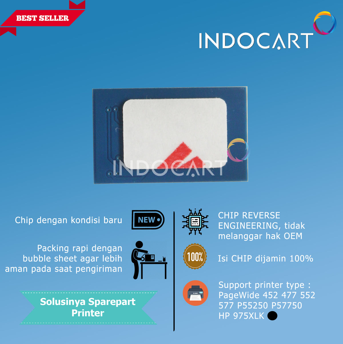 Chip Tinta HP 975 XL 975XL-HP PageWide 452 477 552 577 P55250 P57750