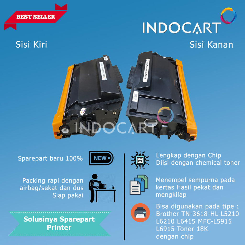 Toner Cartridge Compatible TN-3618 Untuk HL L5210 L6210 L6415 MFC-L5915 L6915-18K