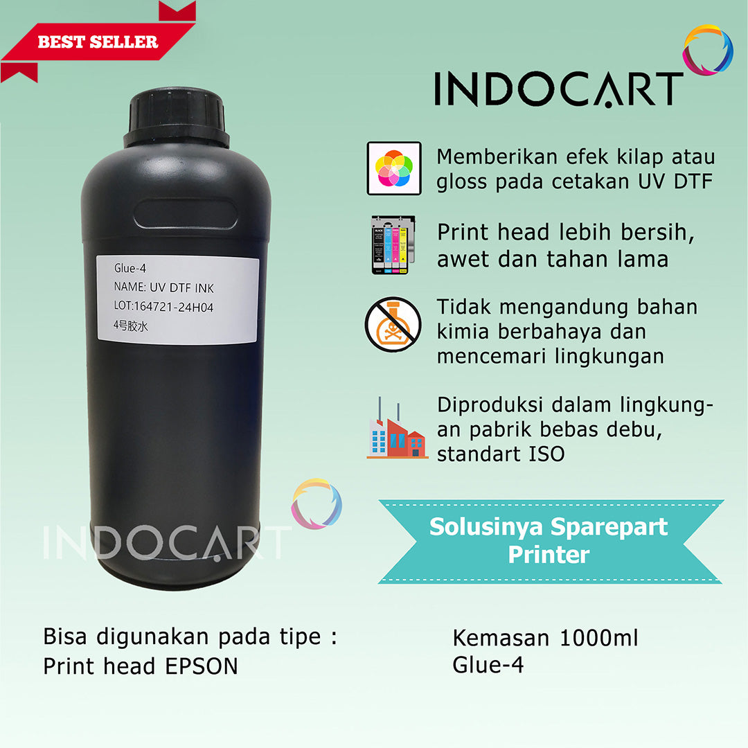 Tinta Glue 4 UV DTF Epson Direct Transfer Film Premium Ink-1Kg