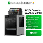 3D Printer BambuLab H2C Multi Material 3D Printing with Vortek Hotend Change System and Fast Induction Heating ( 100% NEW. NEVER SELL REFURBISHED UNIT )