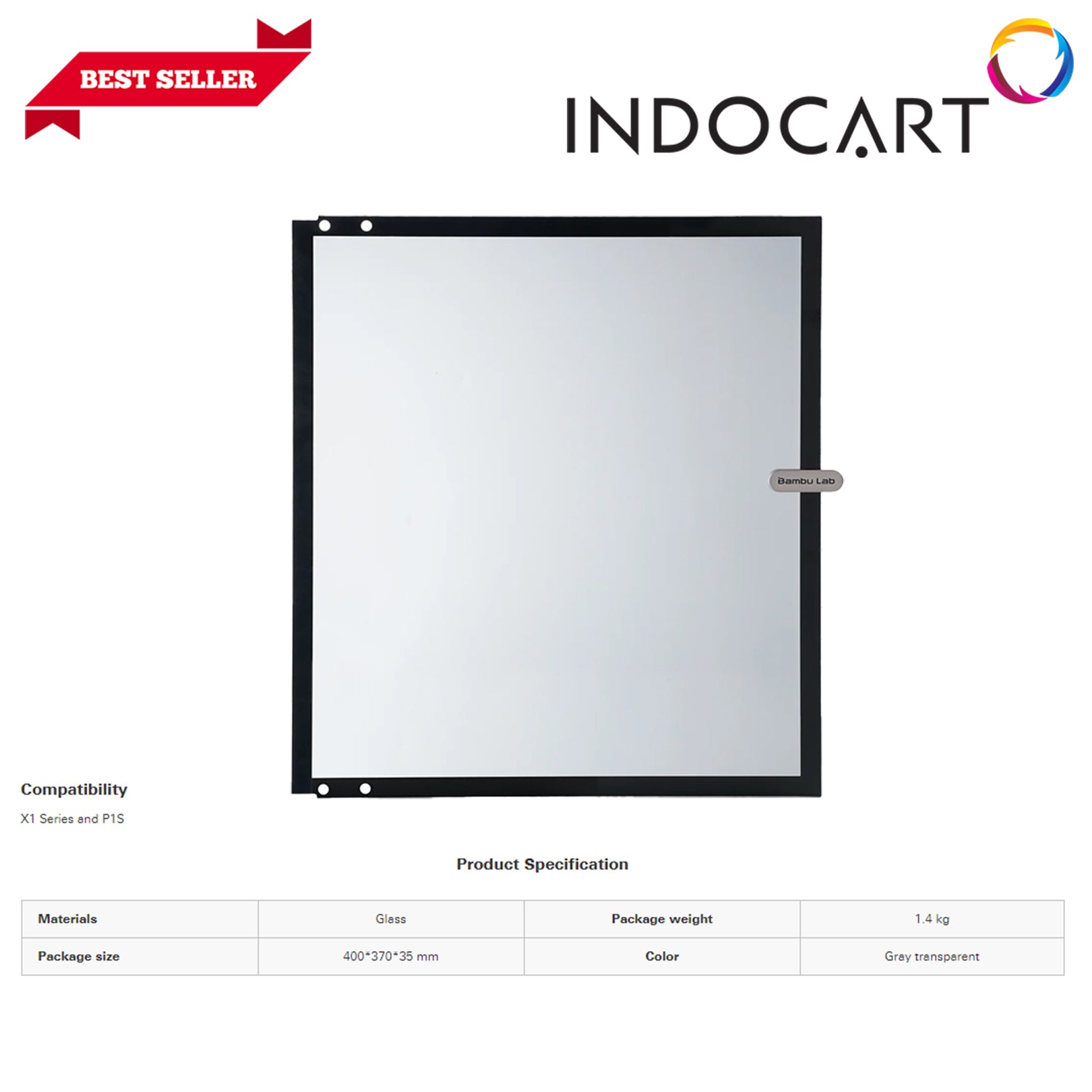 3D Printer Parts BambuLab Front Glass Door BambuLab X1/P1 Series