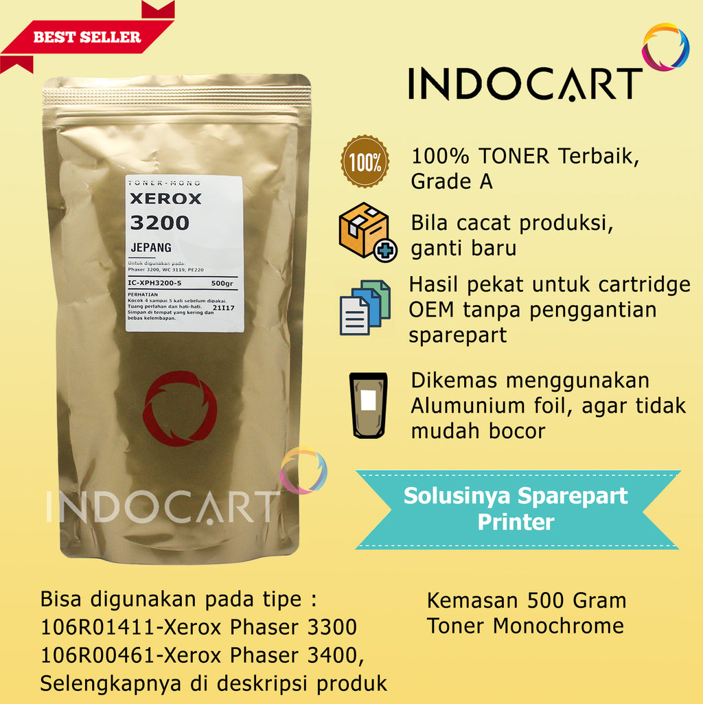 Serbuk Toner Jepang CWAA0805 CWAA0763-Xerox Phaser 3140 3155 3160 3435