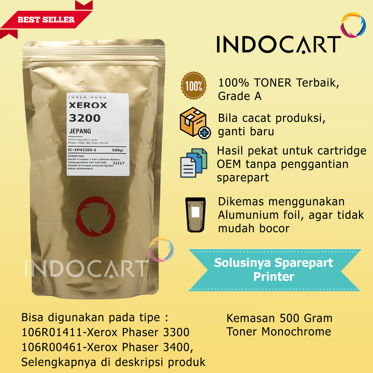 Serbuk Toner Jepang CWAA0775 CWAA0776-Xerox WorkCentre 3210 3220