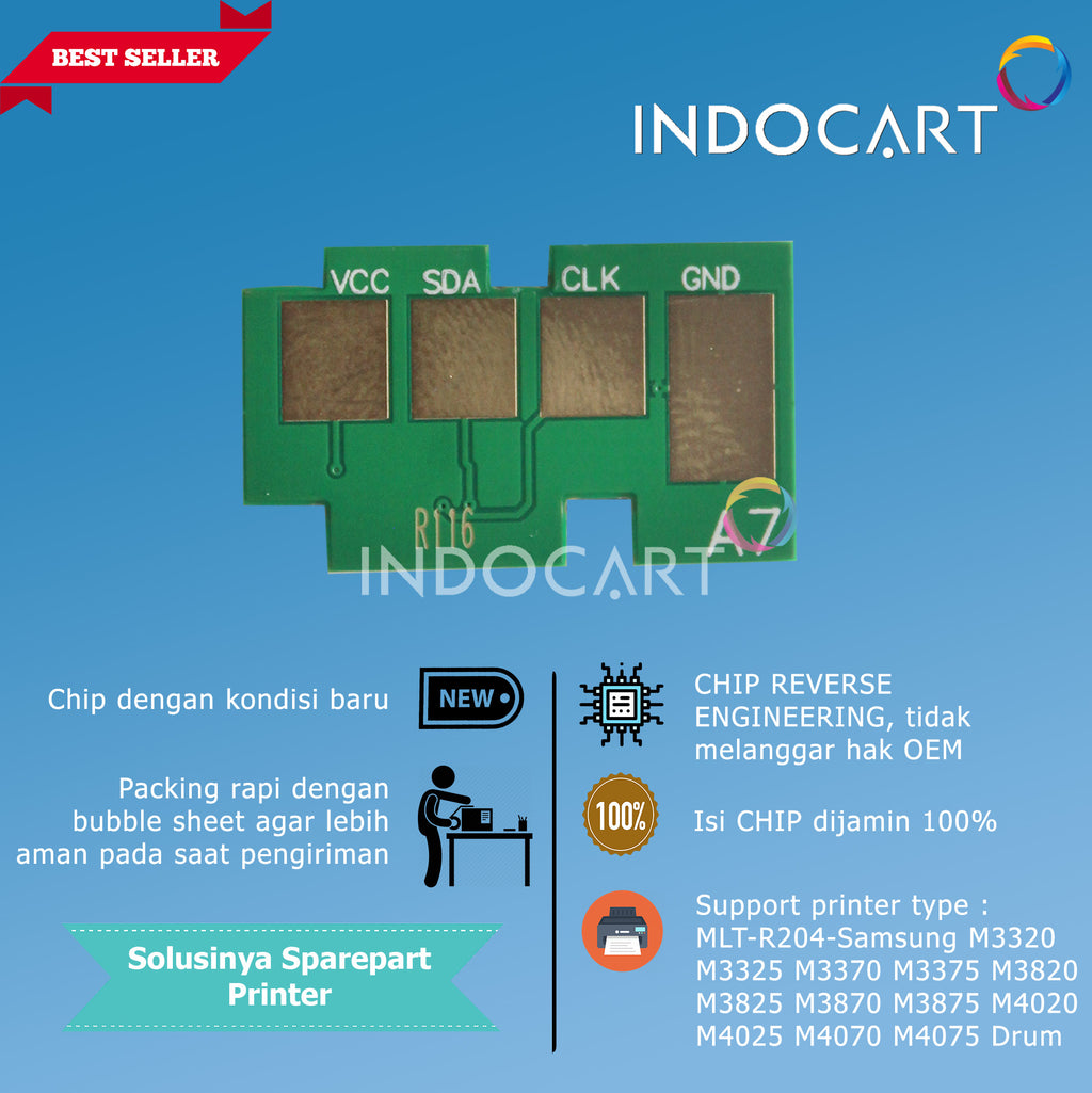 Chip MLT-R204-Samsung M3320 M3325 M3370 M3375 M3820 M3825 M3875 M4025 M4075 Drum-30K