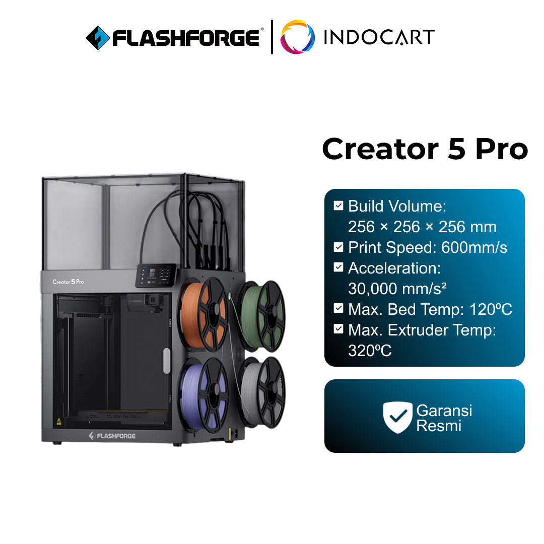 3D Printer Flashforge Creator 5 Pro 4 Toolhead Full Enclosed Multicolor 3D Printer