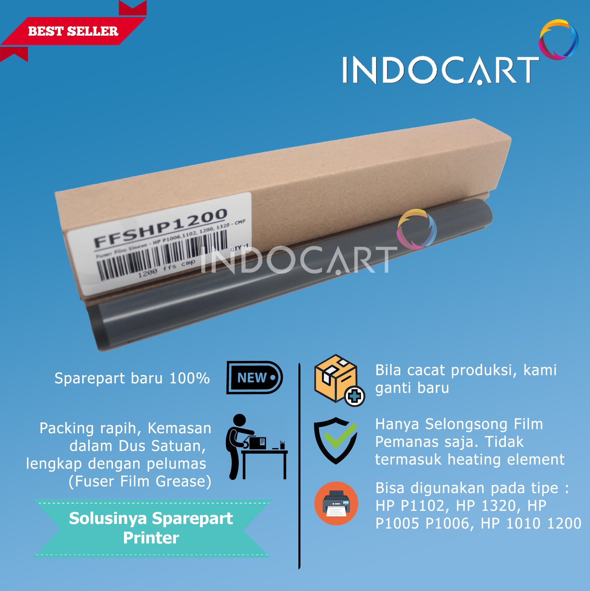 Fuser Film Sleeve-HP P1005 P1006 P1008 P1102 P2014 P2015 M1319 M2727-CMP