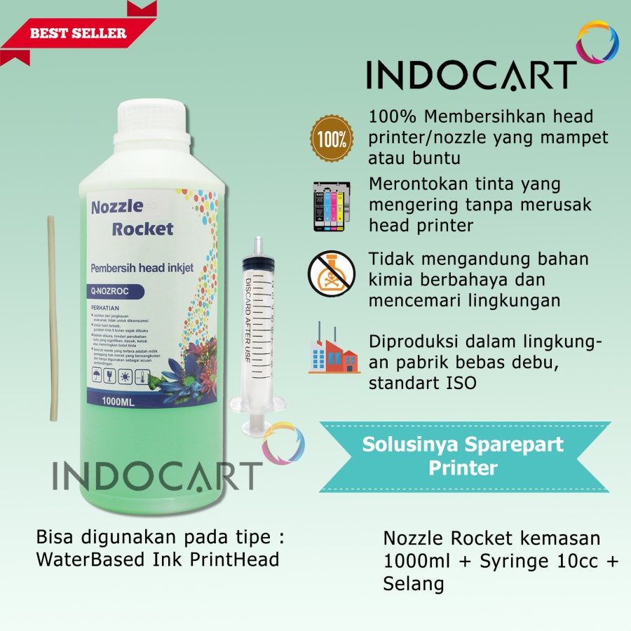 Nozzle Rocket Cleaner-Pembersih Head Inkjet Printer HP Canon Epson-1L