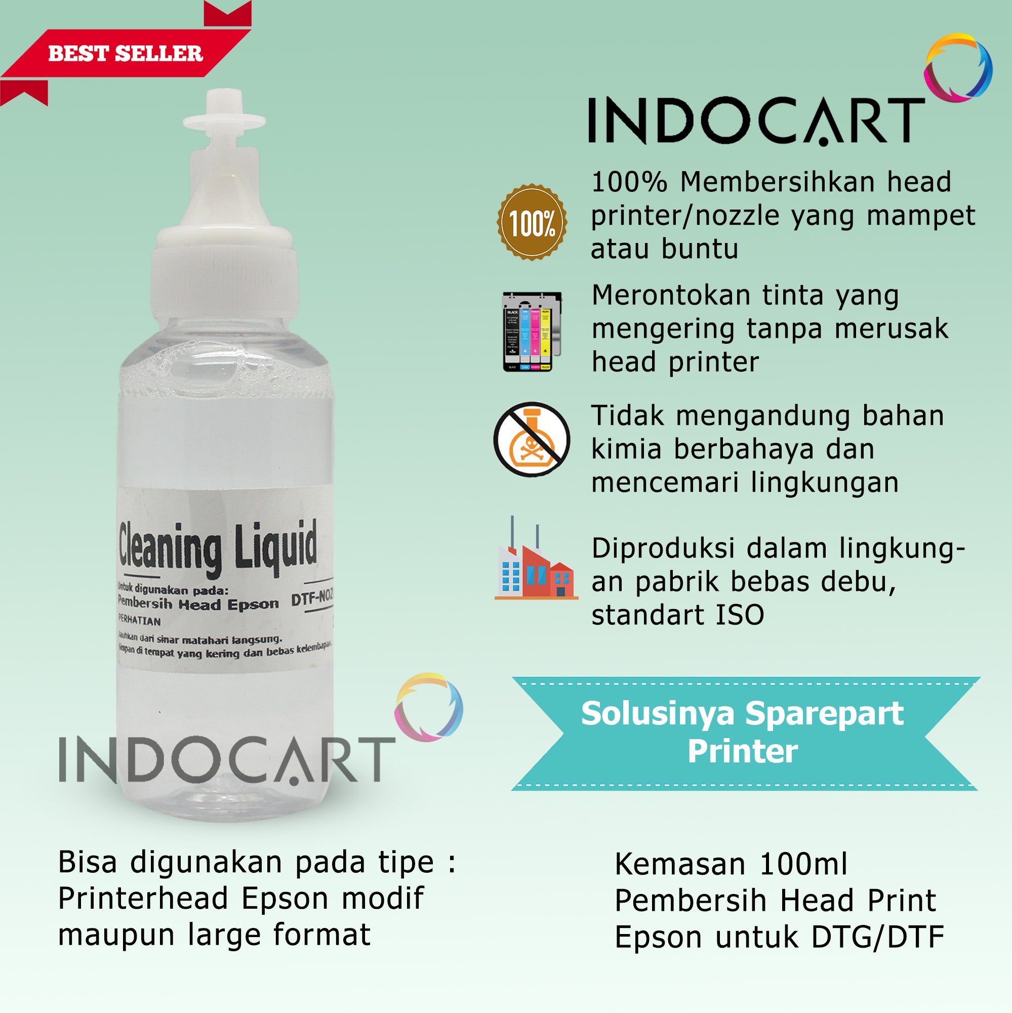 Nozzle Cleaning Liquid-Pembersih Head Printer Epson DTG DTF-100ml