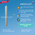 Transfer PET Film DTF Direct Transfer Film PRO 100um Double Side 30cmx1m-5 Lembar