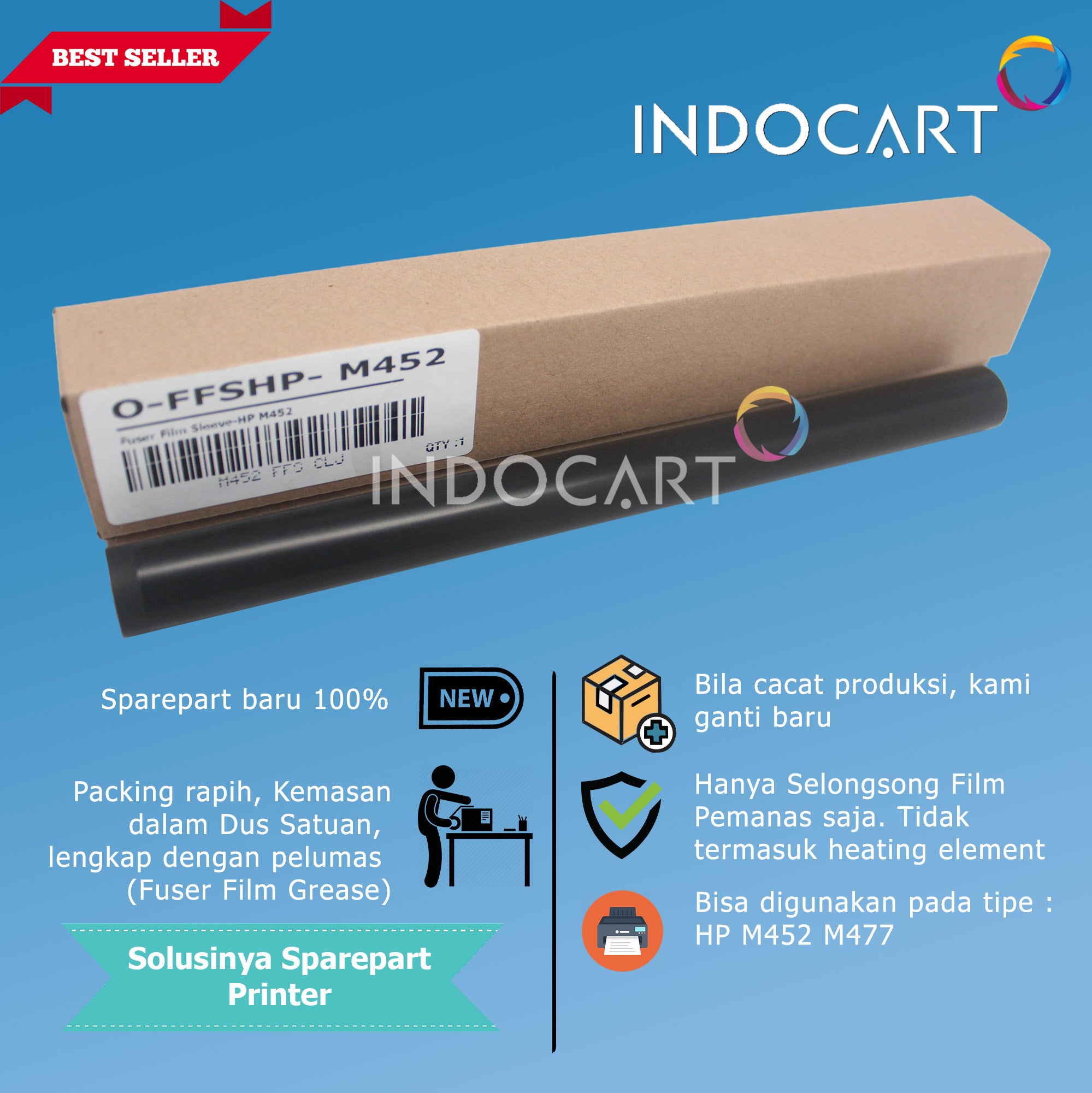Fuser Film Sleeve-HP Color LaserJet M377 M452 M477 M454 M455 M479 M480 RM2-6435-CMP