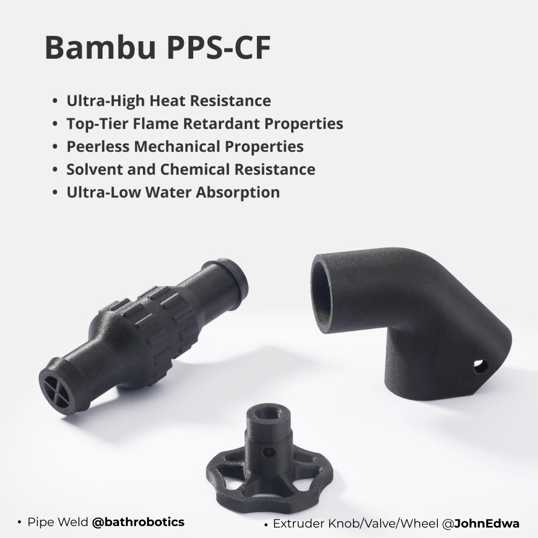 3D Printer Filament BambuLab PPS CF Ultra High Heat Resistance Carbon Fiber Filament 1.75mm-1Kg