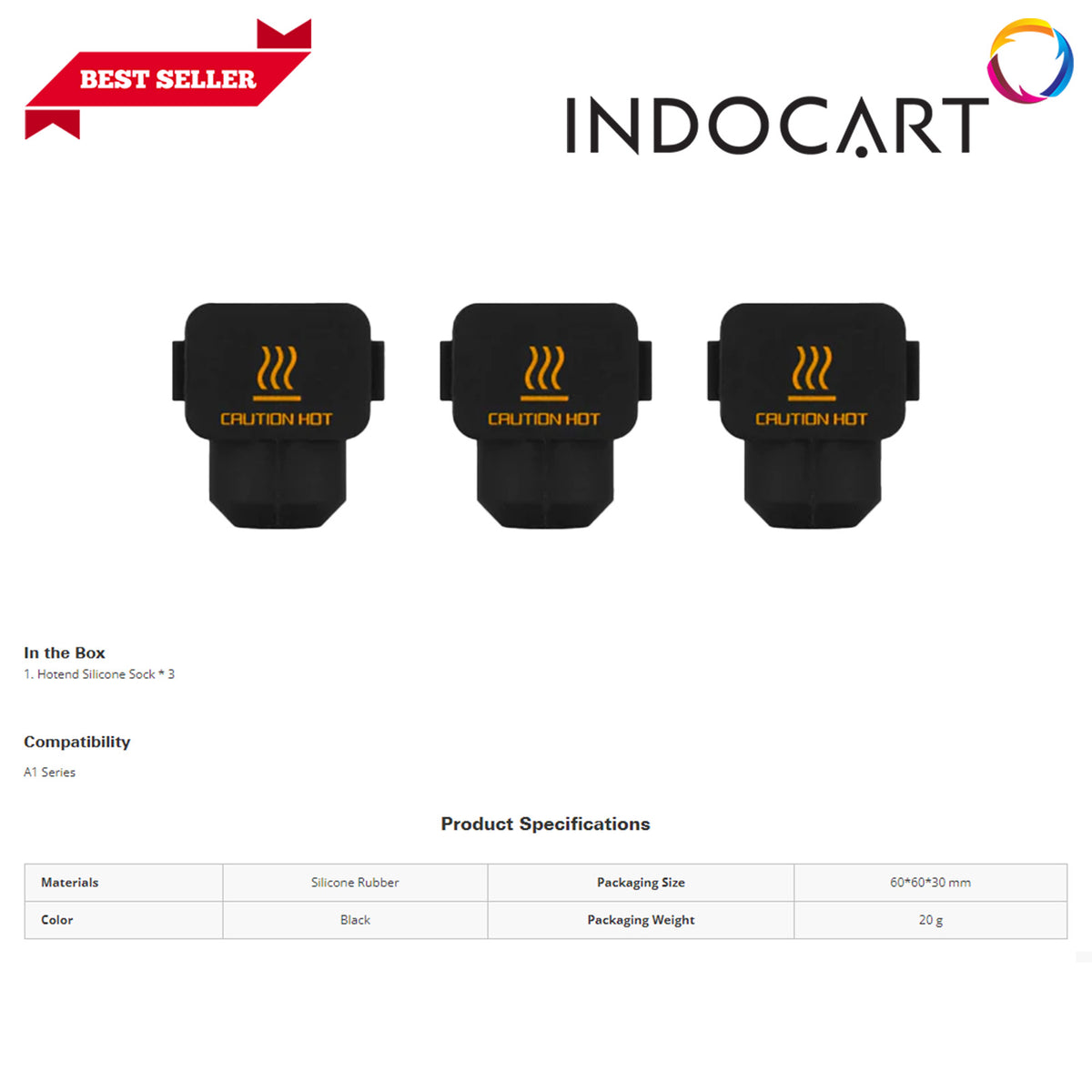 3D Printer Parts BambuLab Hotend Silicone Sock A1 Series