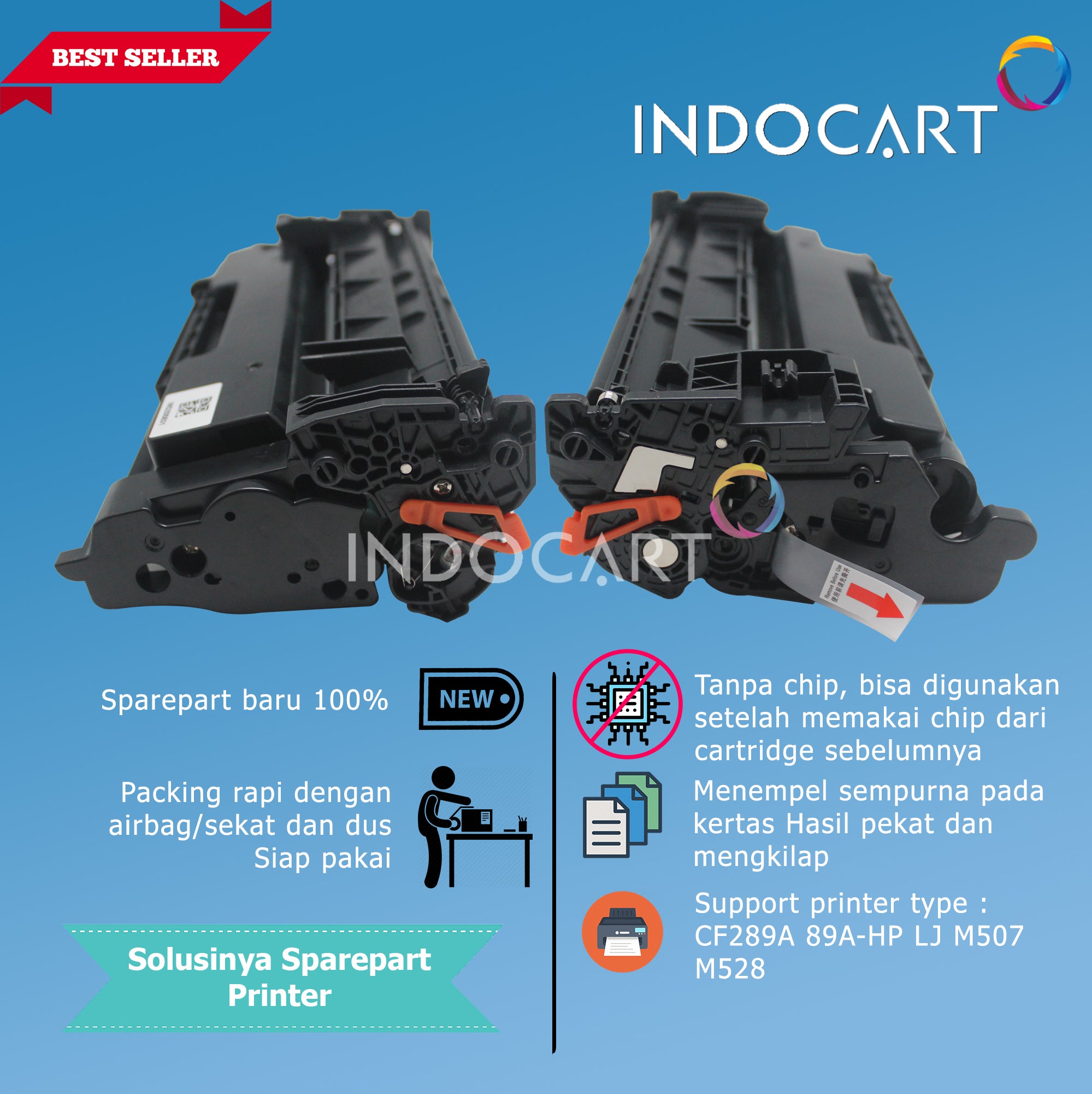 Toner Cartridge Compatible CF289A 89A-Printer HP M507 MFP M528-Tanpa Chip